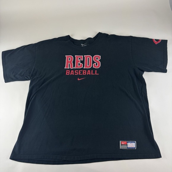 Nike Cincinnati Reds Short Sleeve T Shirt Mens 3XL Black Graphic Baseball - Picture 1 of 8